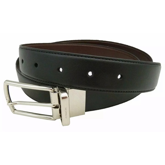 Coach Reversible Harness Buckle Belt Black/Brown - Picture 1 of 5
